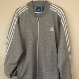 Adidas zip up bomber jacket
